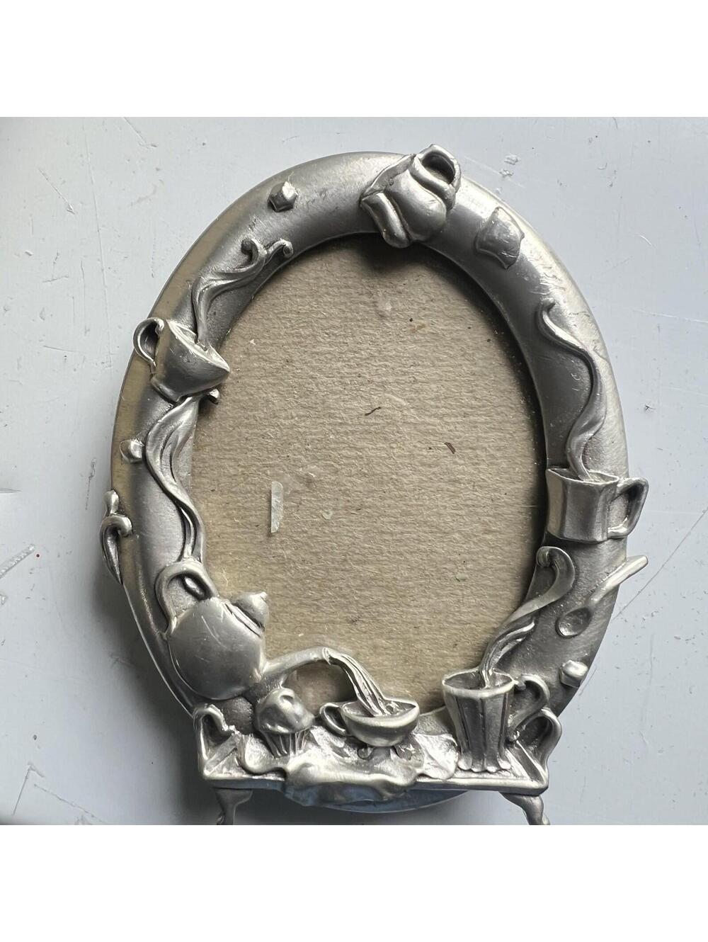 Tea Time picture frame 4x3" Pewter, Etain Zinn, 1994 Canada, Seagull PF1199